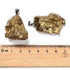 Pendentifs en cristal de quartz naturel brut électrolytique&nbsp;G-Q481-20P-04