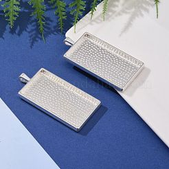 Aluminium-Anhänger Fassungen für Cabochons&nbsp;PALLOY-2418-S-LF