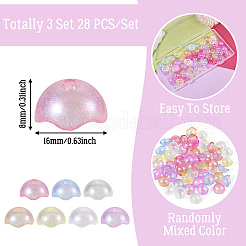 3 jeu de perles acryliques transparentes et lumineuses&nbsp;OACR-TA0003-47