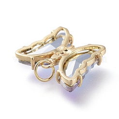 Colgante de circonita cúbica transparente micro pavé de latón&nbsp;ZIRC-P079-B02-01