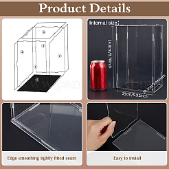 Boîtes de présentation acryliques transparentes&nbsp;ODIS-WH0329-95A