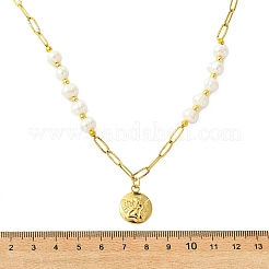Collier pour femme avec pendentif ange en acier inoxydable 304&nbsp;NJEW-JN06053