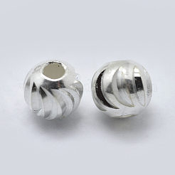 925 gewellte Distanzperlen aus Sterlingsilber&nbsp;STER-K171-42S-01
