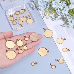 24 pz 6 stili 304 impostazioni cabochon pendente in acciaio inossidabile&nbsp;STAS-BBC0011-06