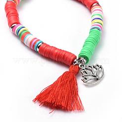 Braccialetti di fascino della nappa del cotone&nbsp;BJEW-JB04448