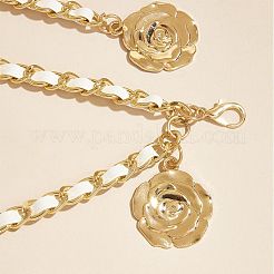 Legierung mit Kunstleder Blumenanhänger Kettengürtel für Damen&nbsp;FS-WGDE2E1-02