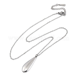 Collane a catena con ciondolo a goccia in acciaio inossidabile 304 per donna&nbsp;NJEW-A038-01P