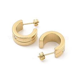 PVD-Vakuumbeschichtung 304 Edelstahl Ohrstecker für Damen&nbsp;EJEW-C120-01G