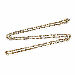 Chaîne de singapour en laiton faisant des colliers&nbsp;MAK-N029-04AG