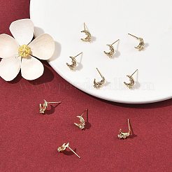 Breloques en laiton Shegrace avec micro-pavé de zircone cubique transparente&nbsp;XGRQ4N234-702G