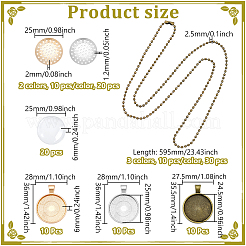 DIY-Sets zur Herstellung von Halsketten aus Eisenkugeln und Broschen aus Legierung für Fingerringe&nbsp;DIY-GA0008-14