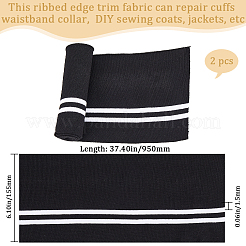 Elastischer Polyester-Rippstoff für Manschetten&nbsp;DIY-WH0028-96A