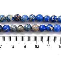 Fili di perle di regalite naturale tinta/diaspro imperiale/diaspro sedimentario marino&nbsp;G-B124-C02-01
