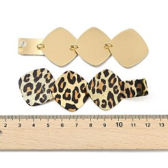 Ohrstecker aus Legierung mit Leopardenmuster&nbsp;LS-EJEW-K304-01B-G