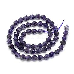 Natürlichen Amethyst Perlen Stränge&nbsp;G-S149-20-6mm