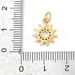 Porte micro ouvrent pendentifs zircone cubique en laiton de placage&nbsp;LS-KK-H509-06G