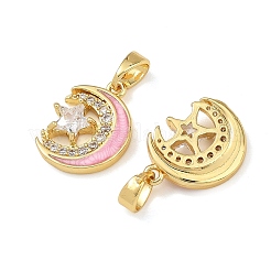 Pendentifs en zircone cubique clair en laiton&nbsp;CU-T001-10G-B