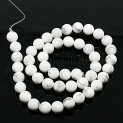 Sintetici Howlite fili di perle rotonde&nbsp;G-N0042-8mm-05
