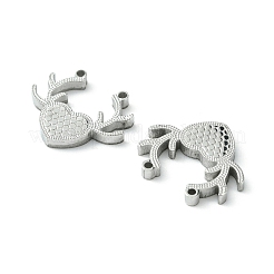Anlaufgeschützte Charms aus Edelstahl 304 zum manuellen Polieren&nbsp;STAS-C075-01P