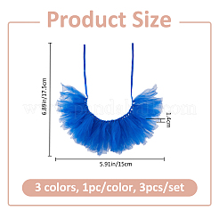 3 Stück 3 Farben Polyester Haustier Hund Tutu Rock&nbsp;AJEW-FH0006-75