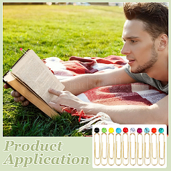 Clips de papel de hierro 40pcs 10 colores&nbsp;AJEW-PH01691