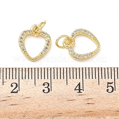Pendentifs avec zircon cubiques à micro-pavés en laiton&nbsp;KK-I379-15G-08