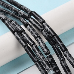 Synthetische Schneeflocken-Obsidianperlen&nbsp;G-D077-B02