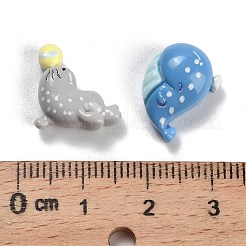 Meereslebewesen undurchsichtige Decoden-Cabochons aus Harz&nbsp;RESI-I338-01
