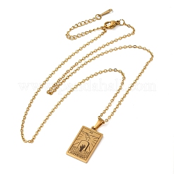 Colliers pendentifs en acier inoxydable 304 sur le thème du tarot pour femmes&nbsp;STAS-S128-02T