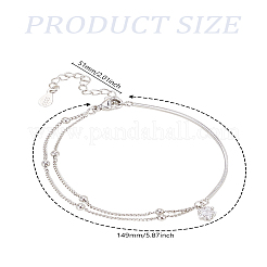 1 Stück Messing-Satellitenketten-Doppelstrang-Armbänder für Frauen&nbsp;BJEW-LP0004-45