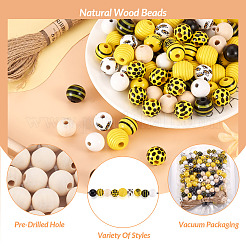 Kit de décorations en bois en forme d'abeille à faire soi-même&nbsp;DIY-KS0001-28