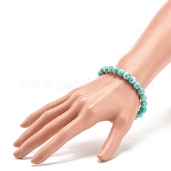 Bracelet extensible perlé rond en howlite naturelle&nbsp;BJEW-JB08290-03