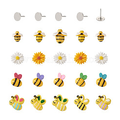 120 Stück DIY-Set zum Herstellen von Sofa-Schaumnägeln in Bienen- und Gänseblümchenform&nbsp;DIY-CD0001-12P