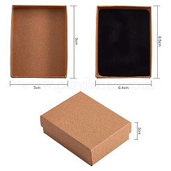 Kraft Baumwolle gefüllt Pappe Papier Schmuck Set Boxen&nbsp;CBOX-R036-11A