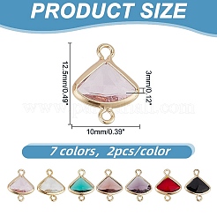 14 Stück 7 Farben Glasverbinder Charms&nbsp;KK-GO0001-26