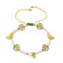 3 braccialetti di perline intrecciate in vetro e perline di vetro lavorato a lume&nbsp;BJEW-MZ00212