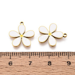 Blumenanhänger aus Edelstahl 304 und Emaille&nbsp;STAS-T073-19G