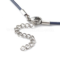 Chokerhalsketten aus Rindsleder&nbsp;NJEW-JN03598-01