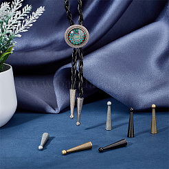 8 Stück 4 Farben Legierung Bolo Tie Ersatz Kordelende&nbsp;FIND-PH0018-04