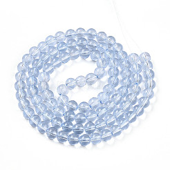 Perles de verre transparentes de peinture de cuisson&nbsp;X1-DGLA-N006-8mm-12