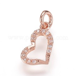 Pendentifs avec zircon cubiques à micro-pavés en laiton&nbsp;ZIRC-K070-39