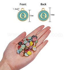 120 pz 12 colori ciondoli in lega placcata oro&nbsp;ENAM-SZ0001-64Q