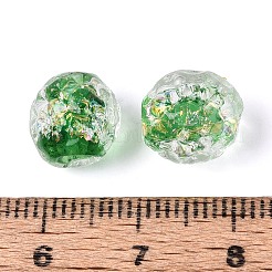 Perles à la main en verre de feuille brins&nbsp;FOIL-N033-03B