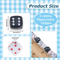 210pcs 3 Farben Acrylperlen&nbsp;FIND-HS0001-45