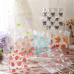 Bolsas de regalo de plástico PVC transparente con impresión rectangular&nbsp;ABAG-TADJ0002-002F