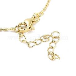 Messing Micro Pave klare Zirkonia Anhänger Halsketten&nbsp;LS-NJEW-Z035-04A-G