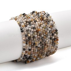 Natur schwarz Rutilquarz Perlen Stränge&nbsp;G-RM241221-B24