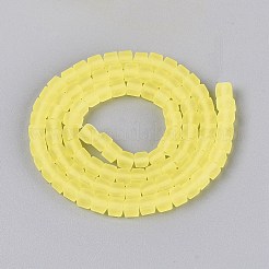 Fili di perle di vetro smerigliato trasparente&nbsp;LS-GLAA-N072-01A-A20