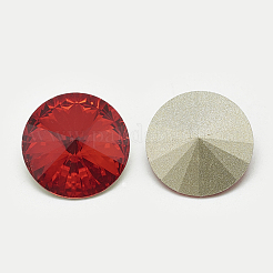 Cabochons en verre avec strass de dos avec point&nbsp;RGLA-T086-8mm-07