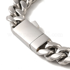 Bracelets à maillons cubains en acier inoxydable 304 anti-ternissement pour femmes et hommes&nbsp;BJEW-Q341-14C-P